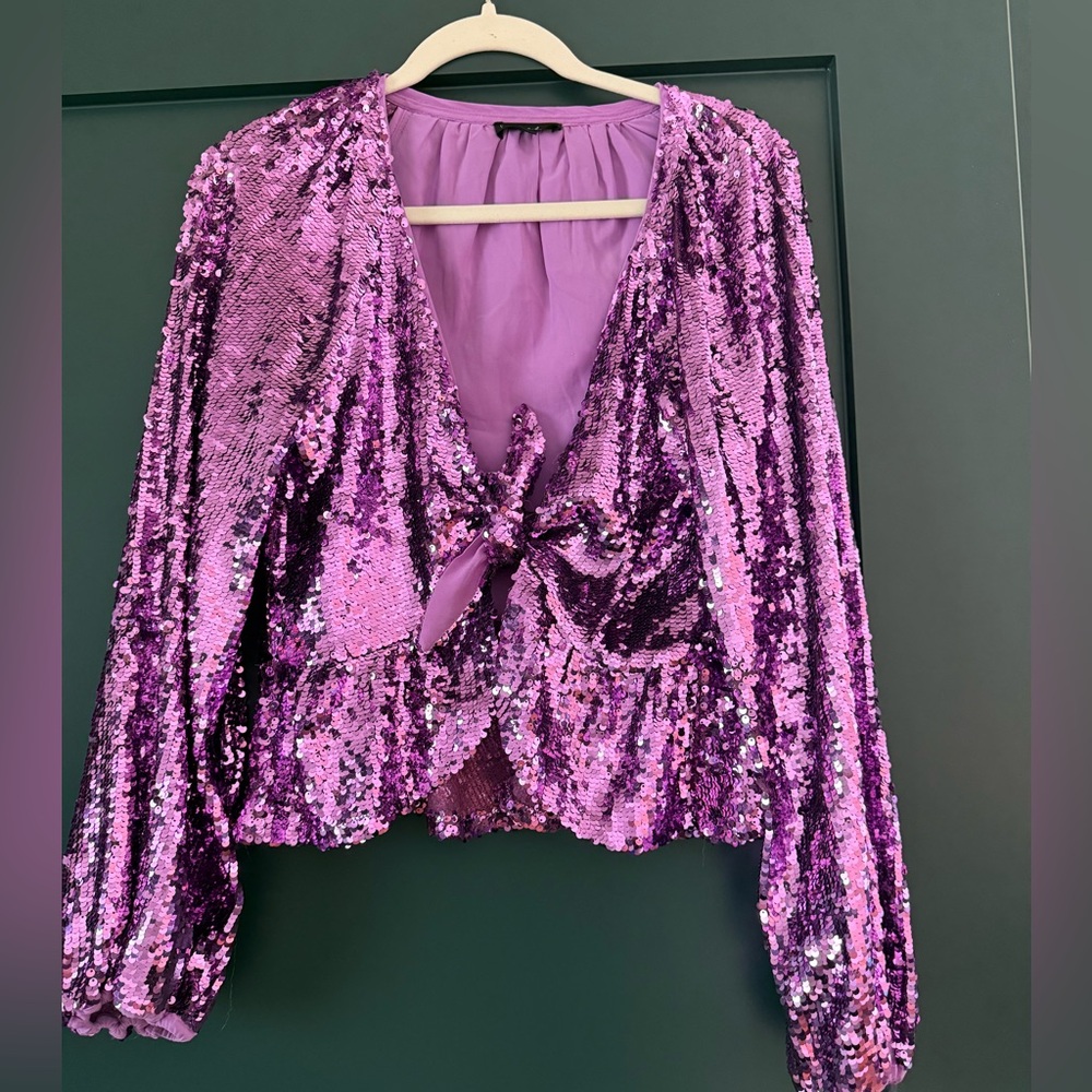 For Love & Lemons Madeline Sequin Top